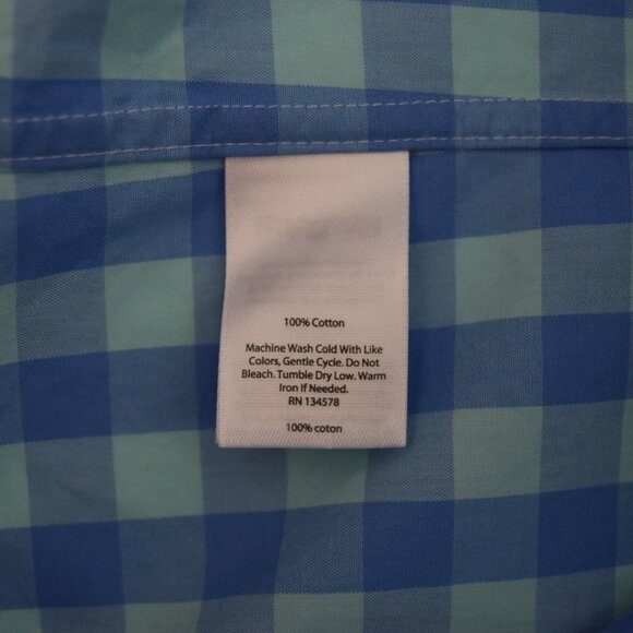 Vineyard Vines Mens Slim Fit Tucker Shirt XS Blue Plaid Checked Button Down - Picture 4 of 6